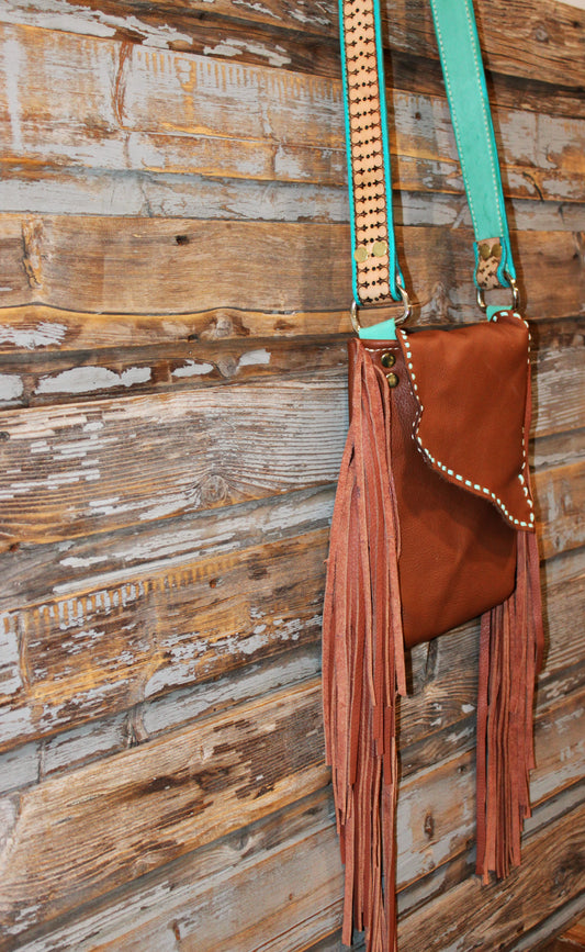 Live edge fringe purse